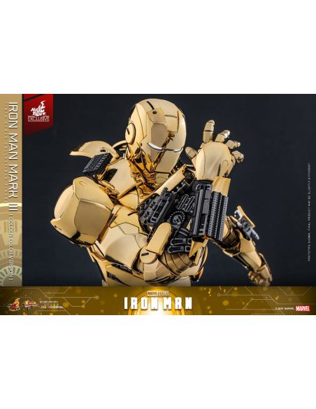 Figura Iron Man Mark III (Gold Color Version) Movie Masterpiece Diecast 1/6 Hot Toys Exclusive 33 cm