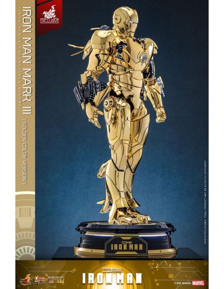 Figura Iron Man Mark III (Gold Color Version) Movie Masterpiece Diecast 1/6 Hot Toys Exclusive 33 cm