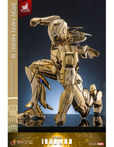 Figura Iron Man Mark III (Gold Color Version) Movie Masterpiece Diecast 1/6 Hot Toys Exclusive 33 cm