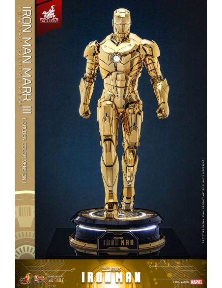 Figura Iron Man Mark III (Gold Color Version) Movie Masterpiece Diecast 1/6 Hot Toys Exclusive 33 cm