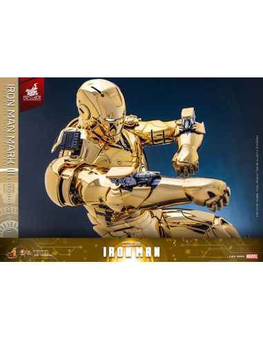 Figura Iron Man Mark III (Gold Color Version) Movie Masterpiece Diecast 1/6 Hot Toys Exclusive 33 cm