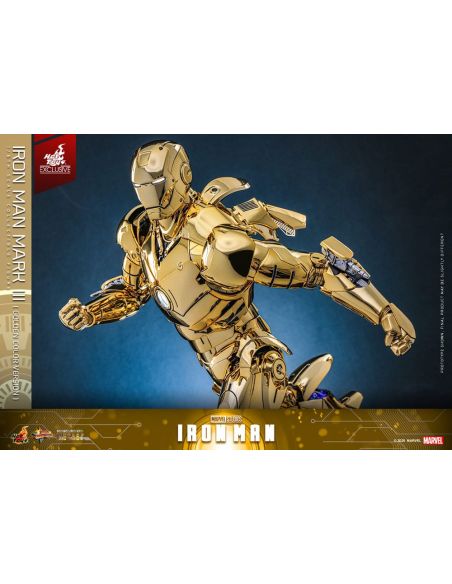 Figura Iron Man Mark III (Gold Color Version) Movie Masterpiece Diecast 1/6 Hot Toys Exclusive 33 cm