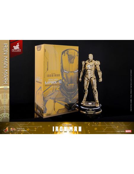 Figura Iron Man Mark III (Gold Color Version) Movie Masterpiece Diecast 1/6 Hot Toys Exclusive 33 cm