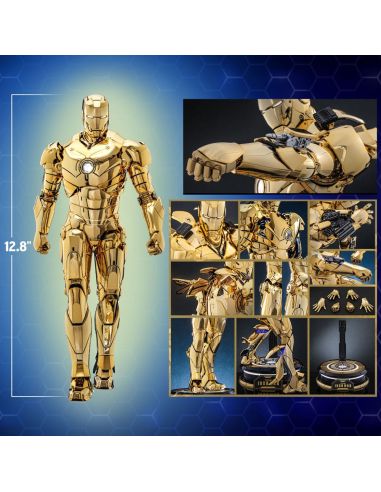 Figura Iron Man Mark III (Gold Color Version) Movie Masterpiece Diecast 1/6 Hot Toys Exclusive 33 cm