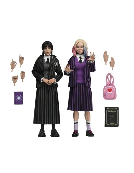 Figura Miércoles Addams (Uniforme Nevermore) y Enid 20 cm – Miércoles (Wednesday)