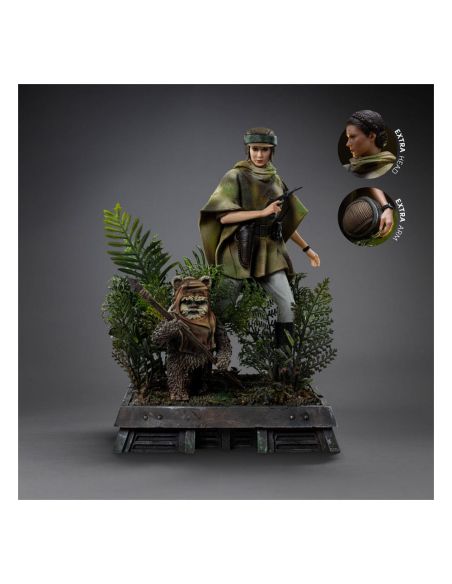 Star Wars Episodio VI: Estatua Art Scale 1/10 Leia y Wicket 21 cm