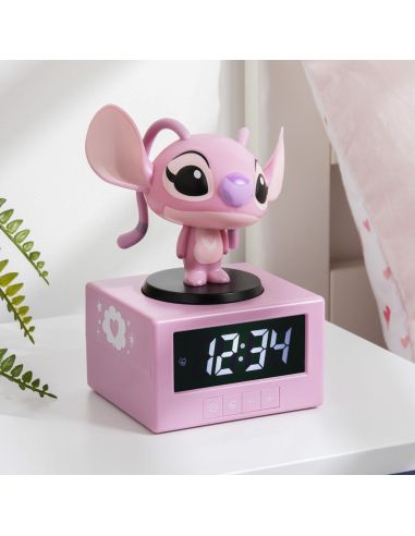Despertador Lilo & Stitch con Figura de Angel 10,7 cm