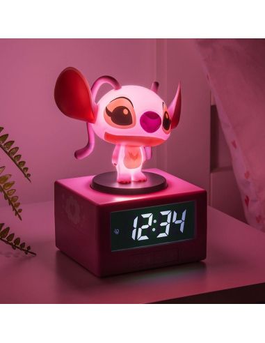 Despertador Lilo & Stitch con Figura de Angel 10,7 cm