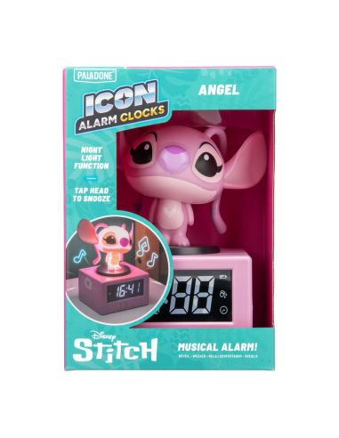 Despertador Lilo & Stitch con Figura de Angel 10,7 cm
