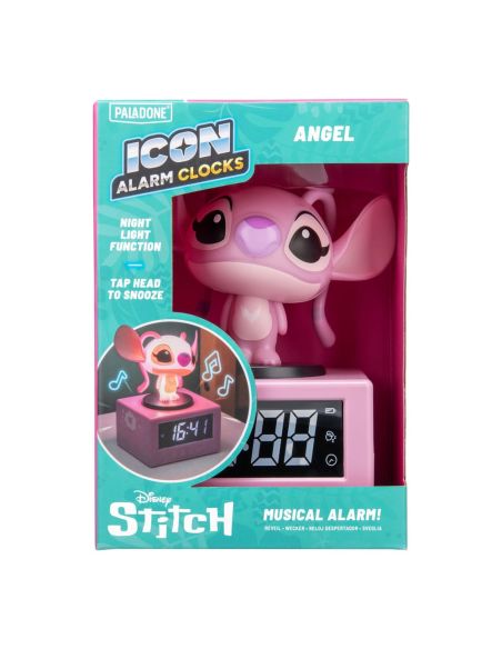 Despertador Lilo & Stitch con Figura de Angel 10,7 cm