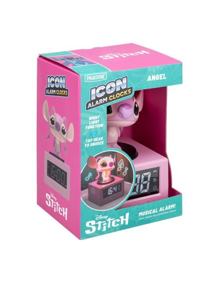 Despertador Lilo & Stitch con Figura de Angel 10,7 cm
