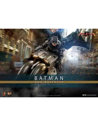 Figura The Flash con Vehículo Movie Masterpiece Batman & Batcycle 1/6 30 cm