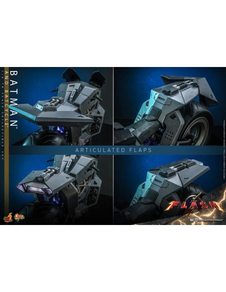 Figura The Flash con Vehículo Movie Masterpiece Batman & Batcycle 1/6 30 cm