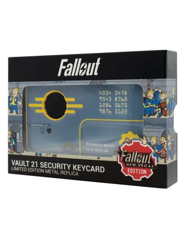 Réplica Vault 21 Security Keycard Fallout: New Vegas Edición Limitada (Metal)