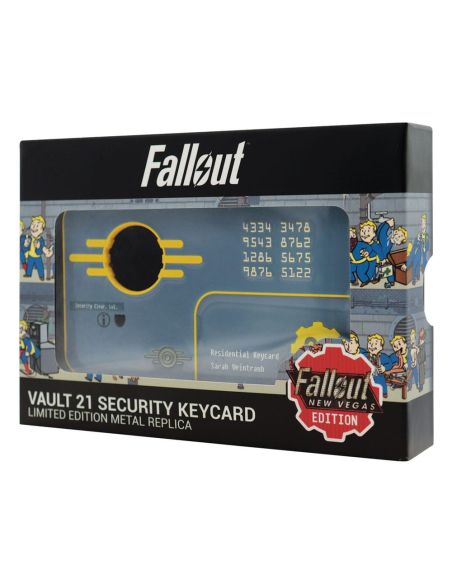 Réplica Vault 21 Security Keycard Fallout: New Vegas Edición Limitada (Metal)