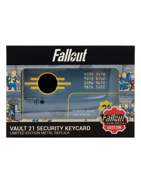 Réplica Vault 21 Security Keycard Fallout: New Vegas Edición Limitada (Metal)