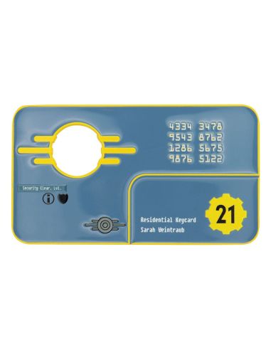 Réplica Vault 21 Security Keycard Fallout: New Vegas Edición Limitada (Metal)