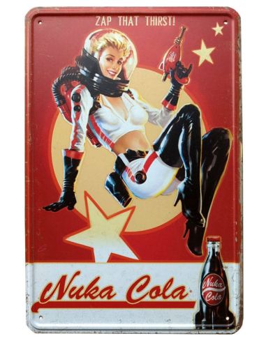 Fallout cartel de metal Nuka Cola Girl