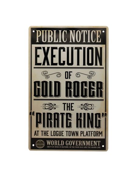 One Piece Set de 3 Placa de Chapa