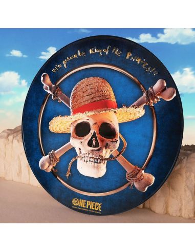 Placa decorativa redonda de aluminio Luffy – One Piece