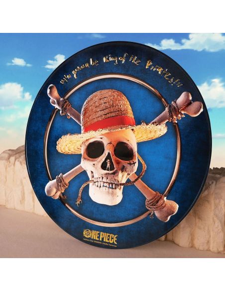 Placa decorativa redonda de aluminio Luffy – One Piece