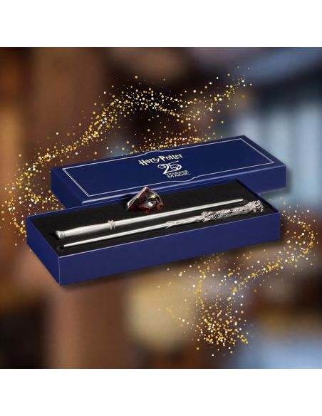 Varita de Celebración Harry Potter 25 Aniversario y Piedra Filosofal