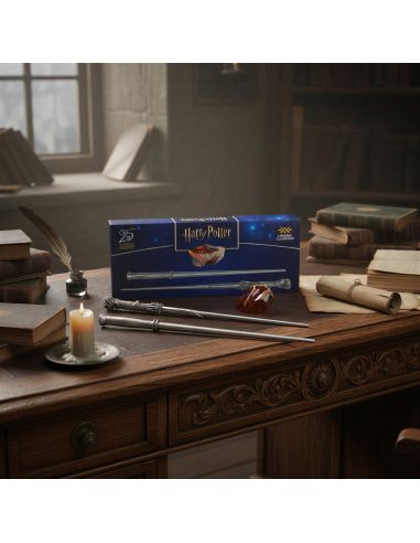 Varita de Celebración Harry Potter 25 Aniversario y Piedra Filosofal