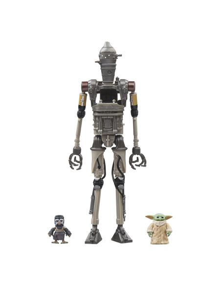 Figura Star Wars: The Mandalorian Vintage Collection Pack de 3 Figuras IG-12, Grogu & ANZellan 10 cm