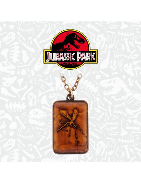 Collar con colgante de ámbar Jurassic Park Edición Limitada