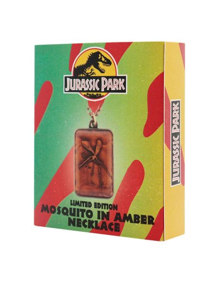 Collar con colgante de ámbar Jurassic Park Edición Limitada