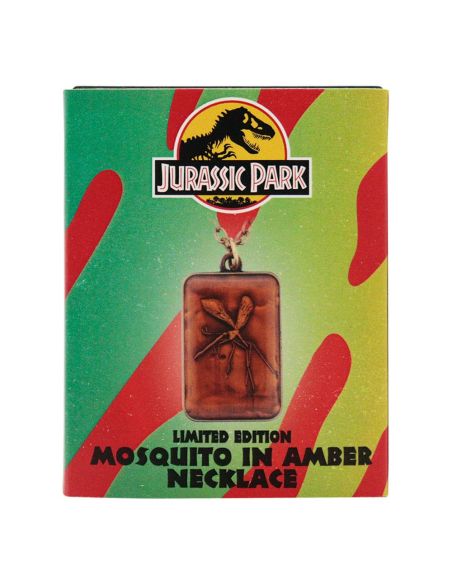 Collar con colgante de ámbar Jurassic Park Edición Limitada