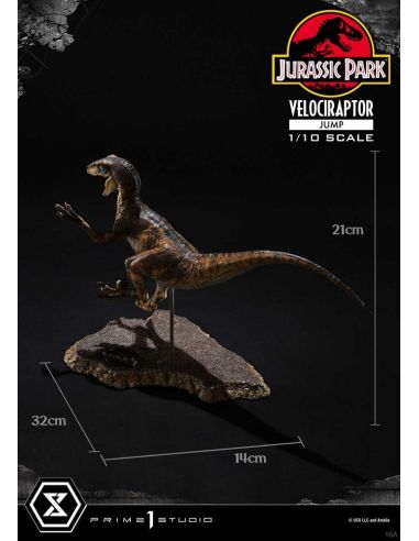 Estatua Prime Collectibles 1/10 Velociraptor Jump 21 cm – Jurassic Park