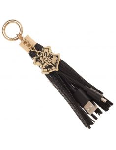 Cable de carga USB 3 en 1 con llavero Hogwarts - Harry Potter