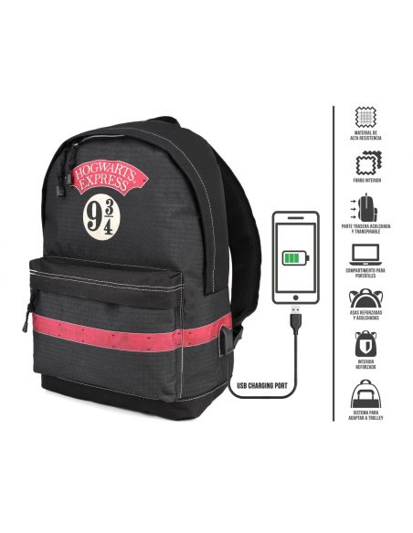 Mochila Hogwarts Express 9 3/4 adaptable 44 cm - Harry Potter