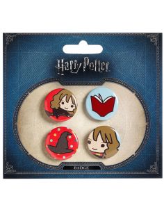Pack 4 Chapas Cutie Hermione - Harry Potter