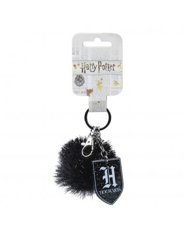 Llavero escudo Hogwarts con Pompón - Harry Potter