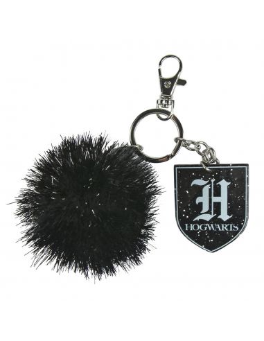 Llavero escudo Hogwarts con Pompón - Harry Potter