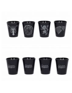 Vasos de Chupito negros casas Juego de Tronos