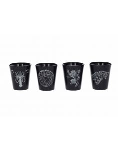 Vasos de Chupito negros casas Juego de Tronos 2