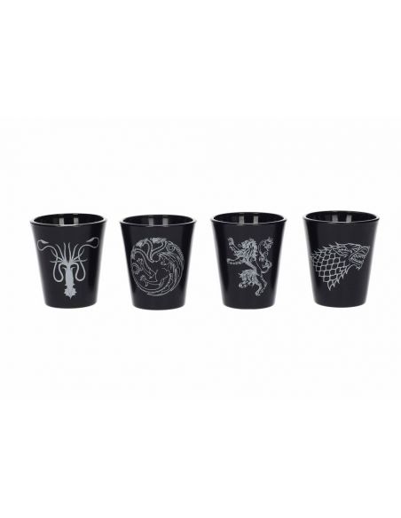 Vasos de Chupito negros casas Juego de Tronos