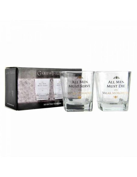 Pack de 2 Vasos Valar Dohaeris / Valar Morghulis - Juego de Tronos