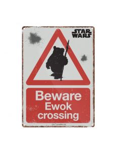 Placa metálica Ewok - Star Wars