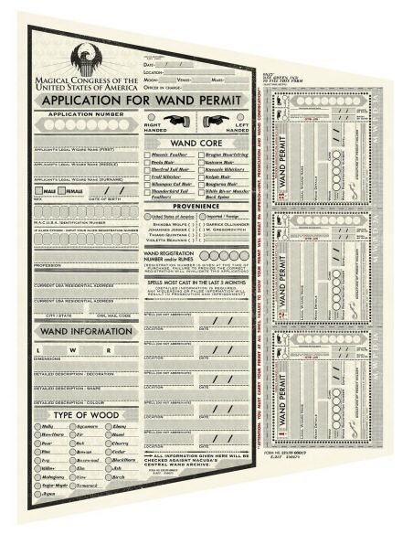 Pack MACUSA Permisos Varita - Animales Fantásticos